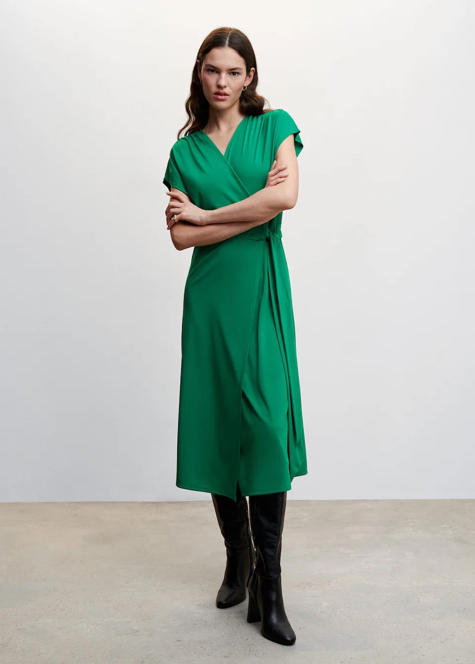 Bow wrap dress