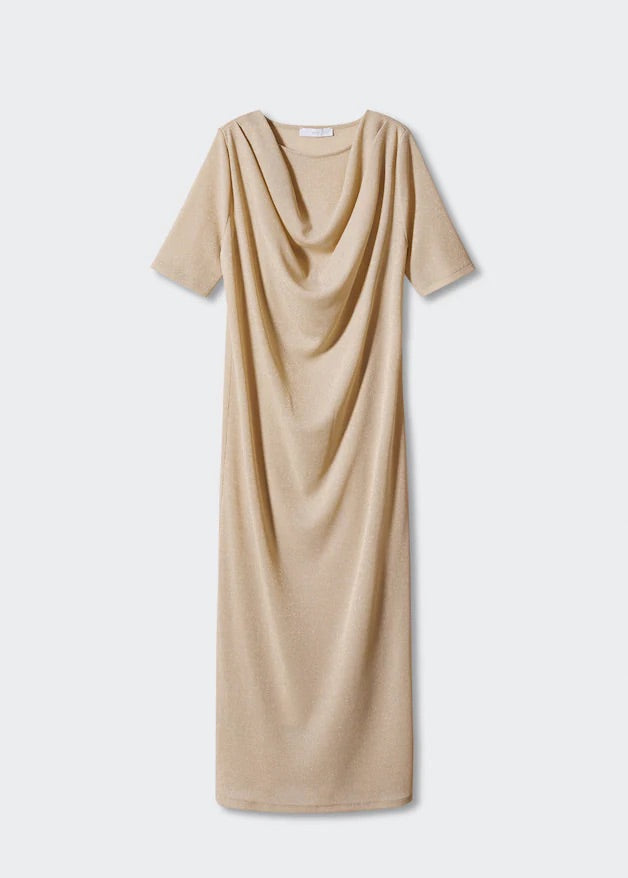 Draped lurex dress