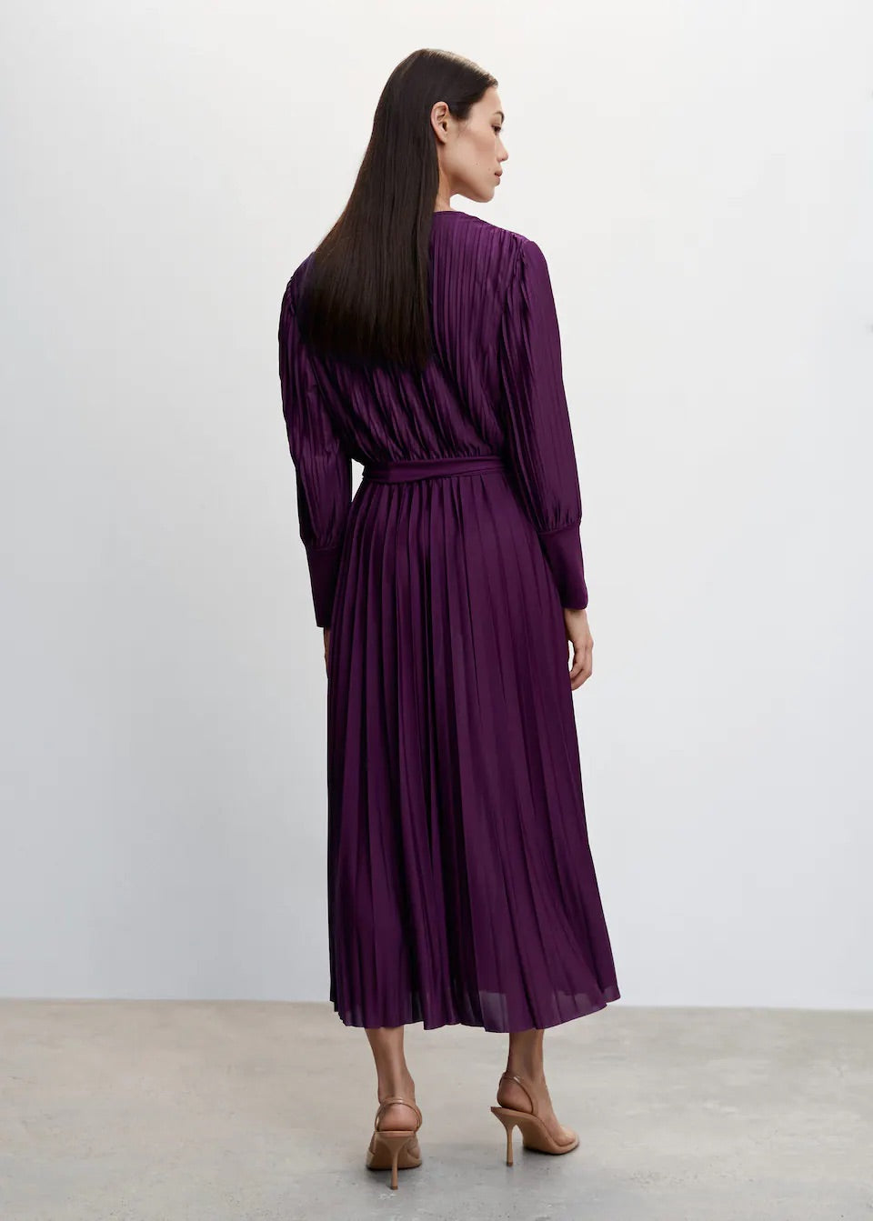 Pleated wrap dress