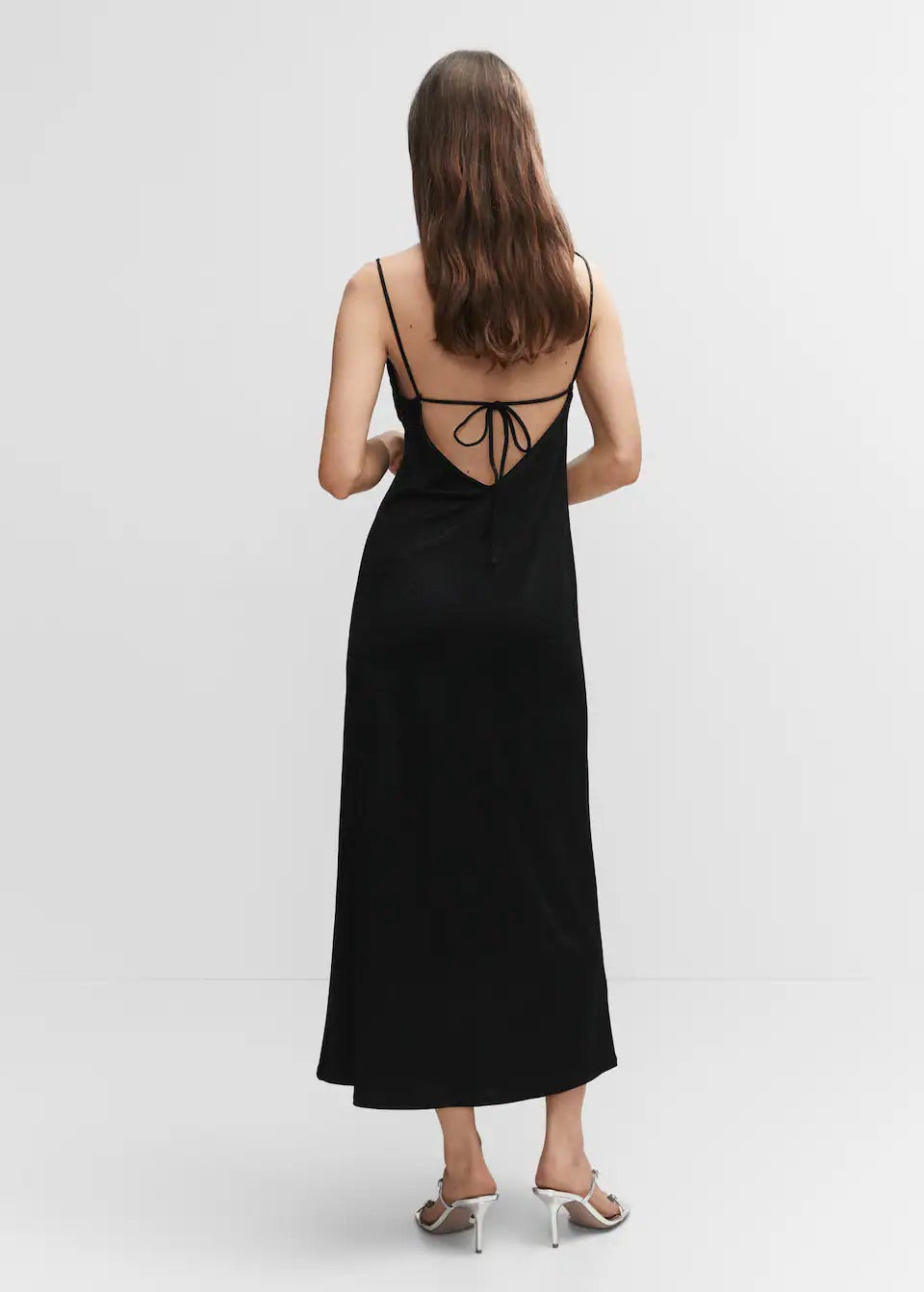 Long back slit dress