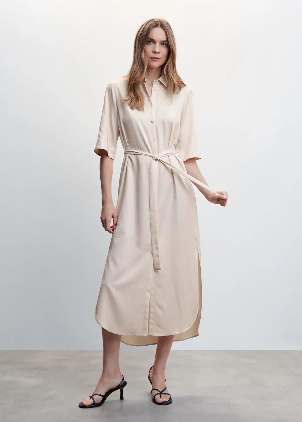 Bow shirt dress