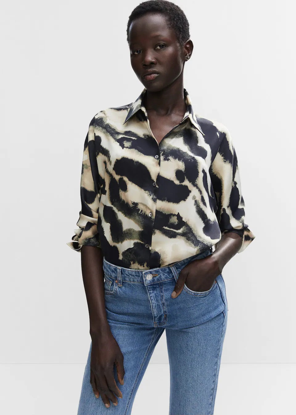 Printed oversize shirt