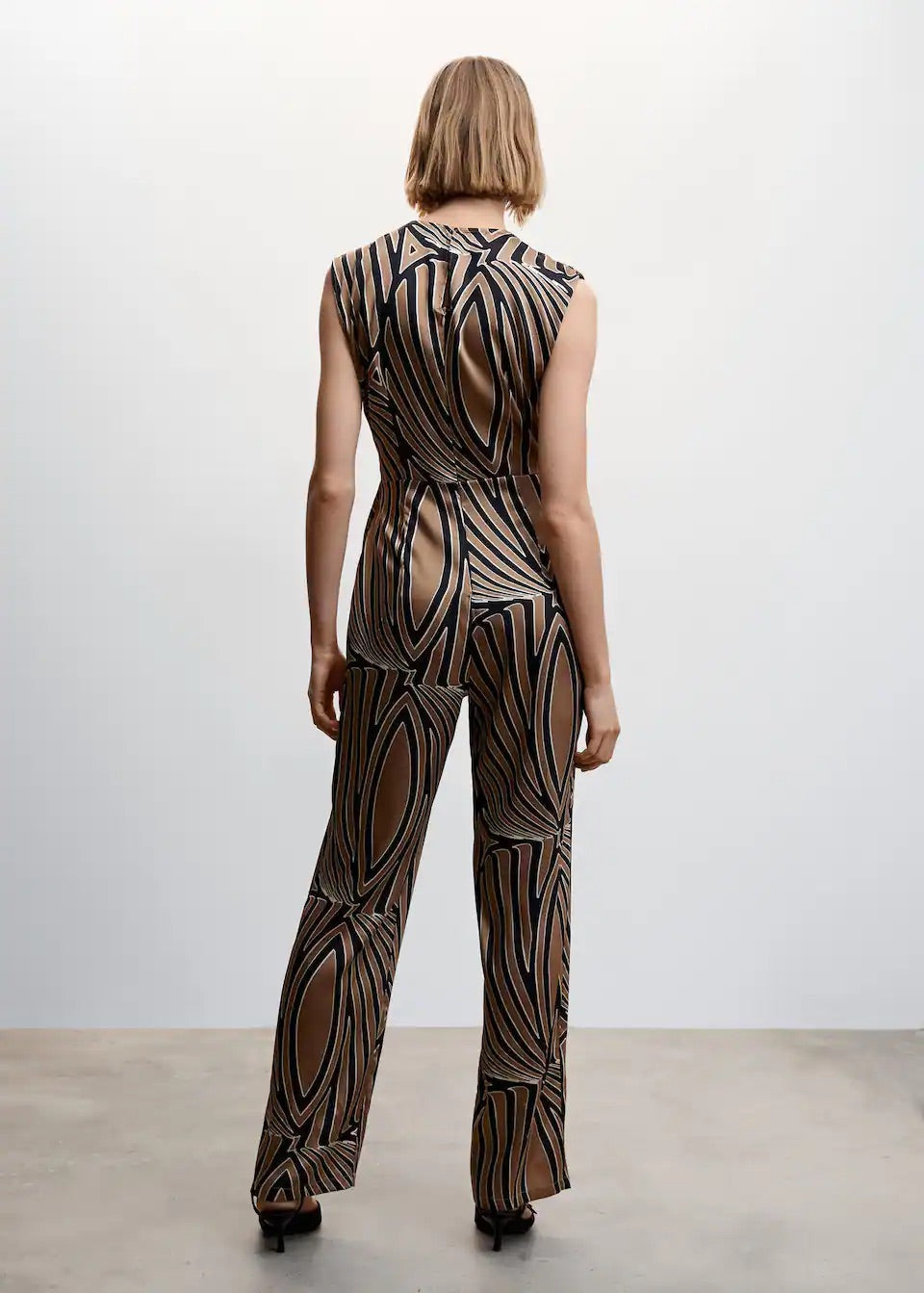 Belt printed jumpsuit