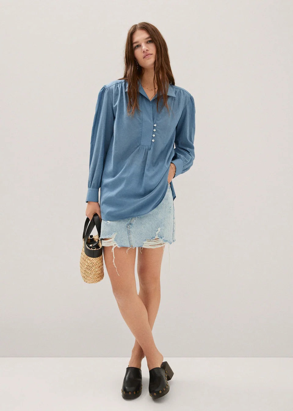 Oversized shirt blouse