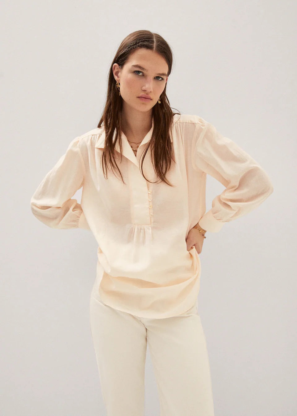 Oversized shirt blouse