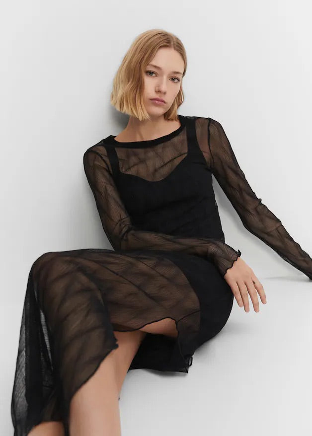 Sheer fabric dress