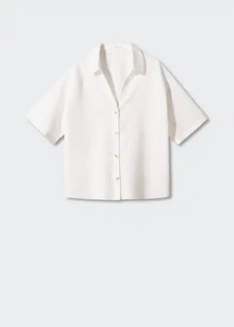 Cotton linen-blend shirt