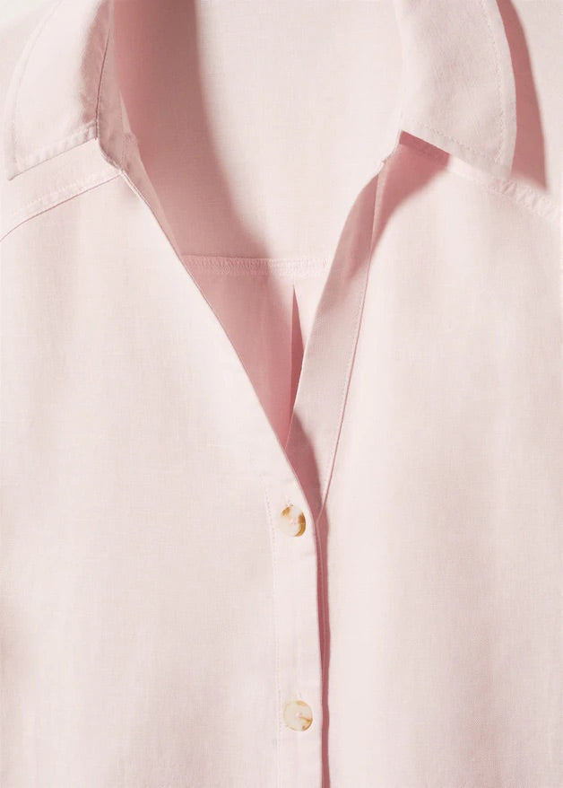 Cotton linen-blend shirt