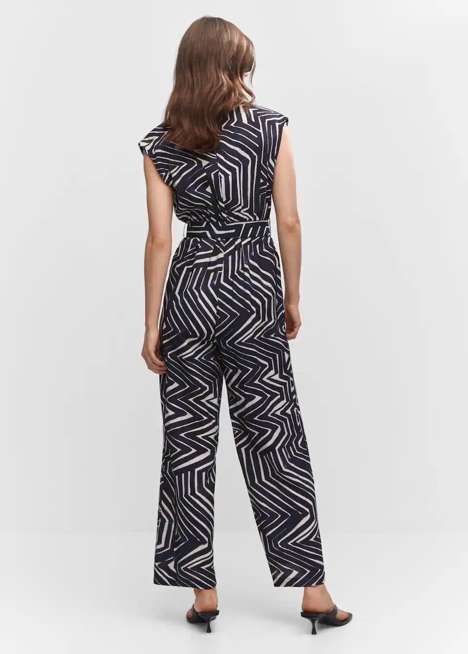 Belt printed jumpsuit