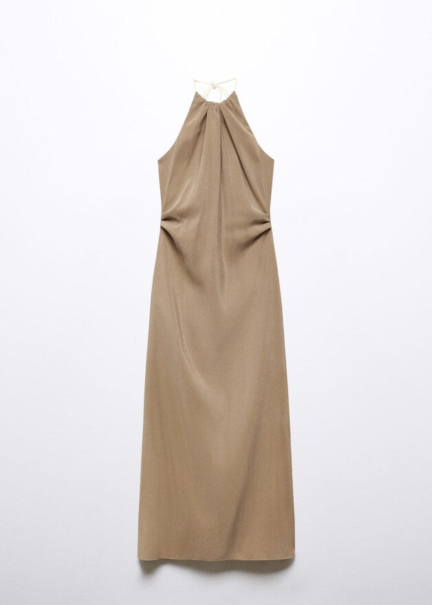 Halter-neck modal dress