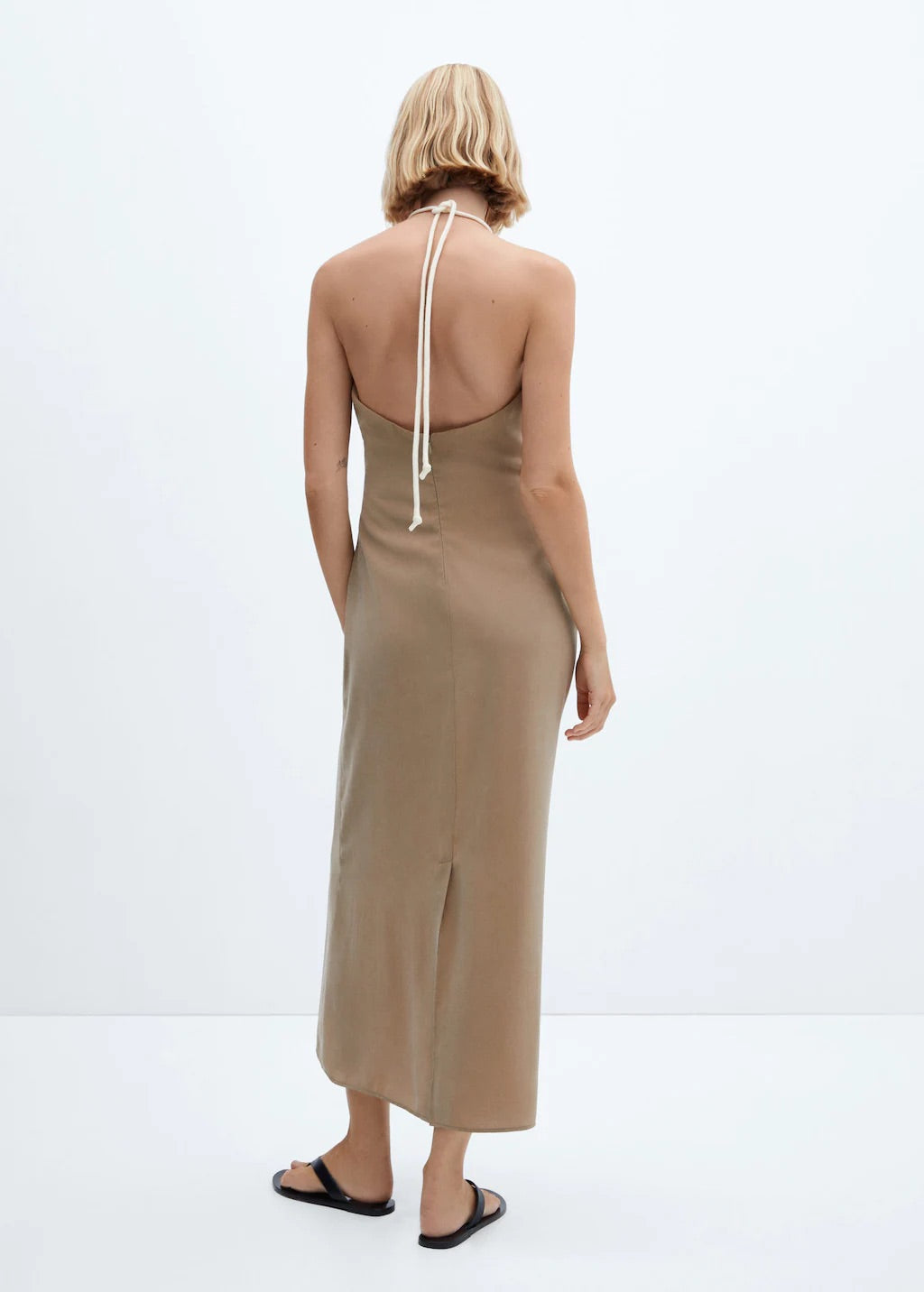 Halter-neck modal dress