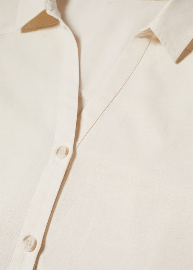 Cotton linen-blend shirt