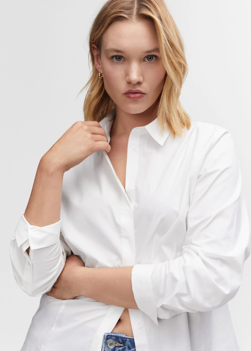 Essential cotton-blend shirt