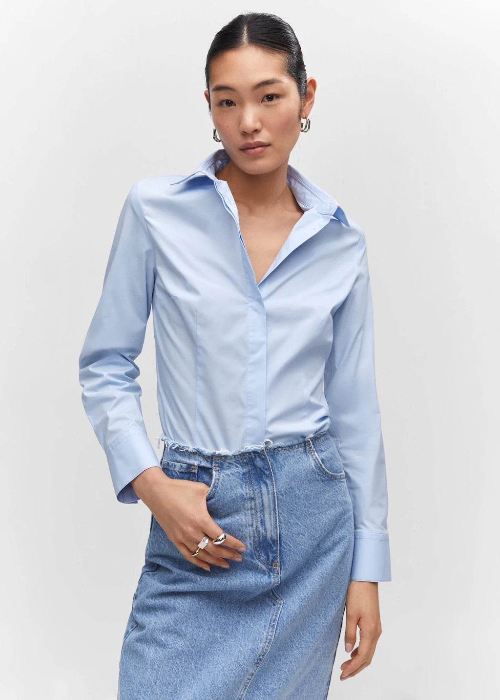 Essential cotton-blend shirt