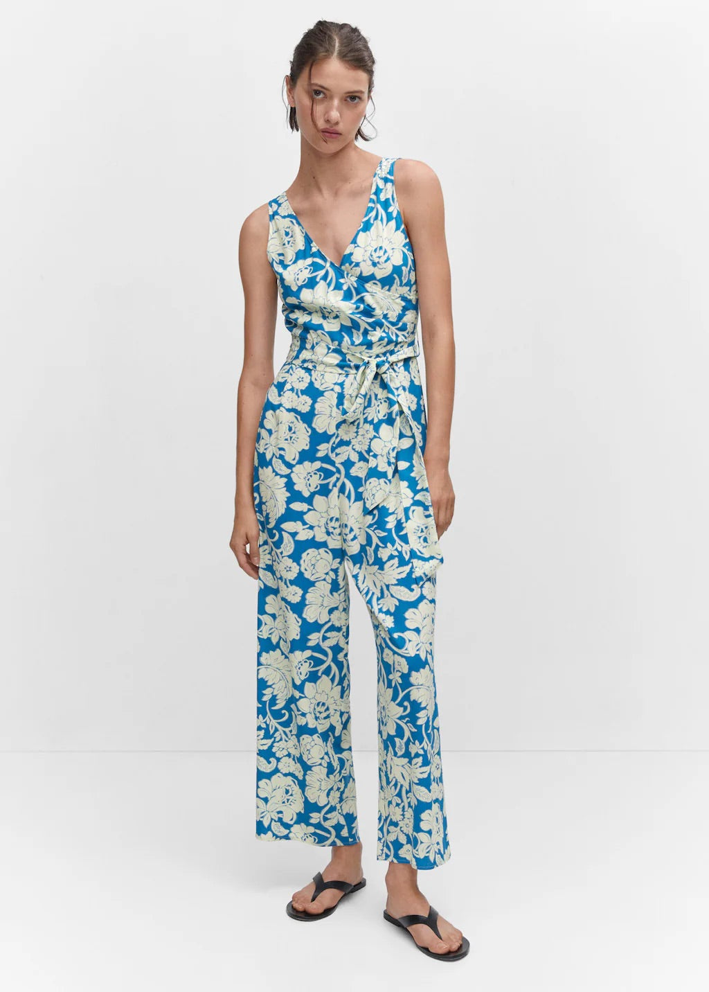 Floral wrap jumpsuit