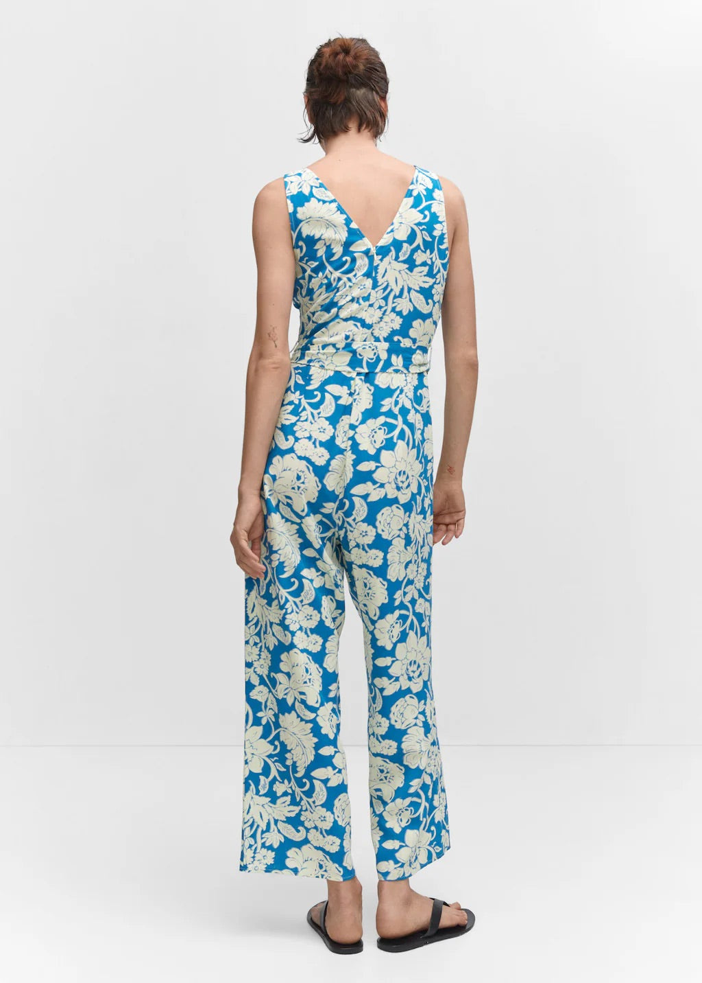 Floral wrap jumpsuit