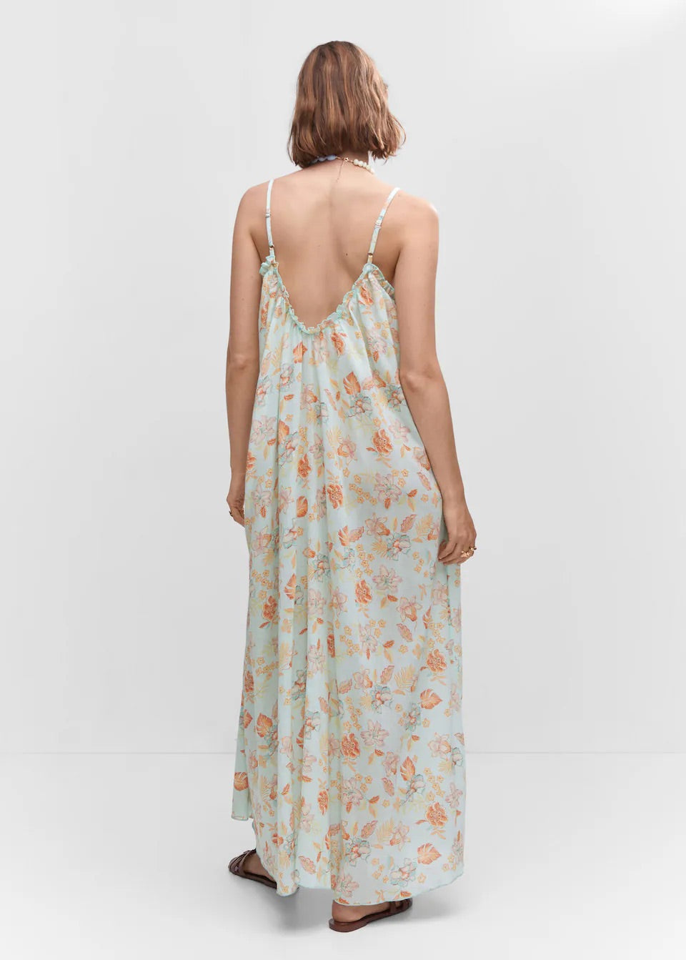 Embossed flower gown