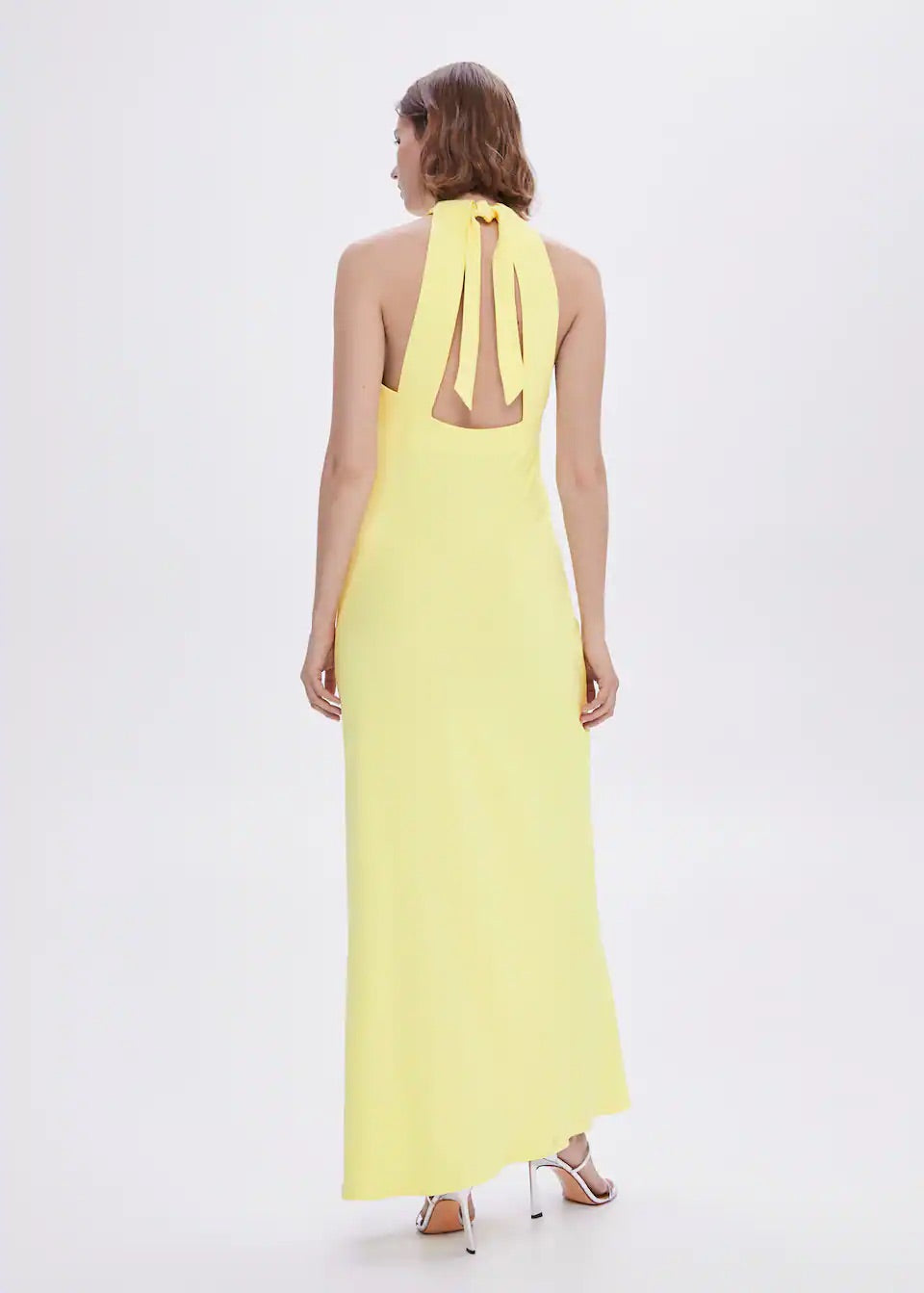 Halter-neck open-back dress