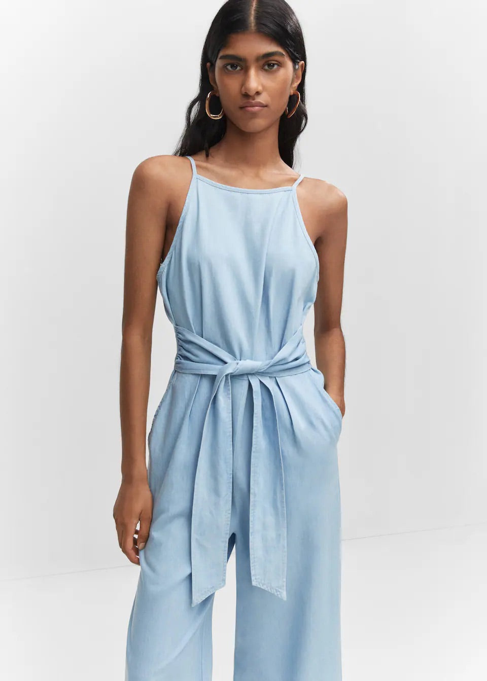 Bow detail jumpsuit