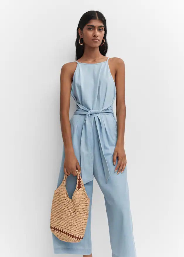 Bow detail jumpsuit