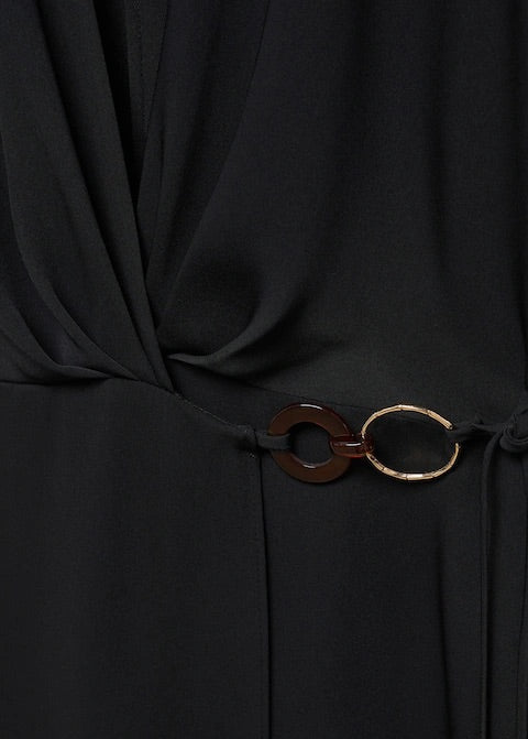 Wrap dress with hoop detail