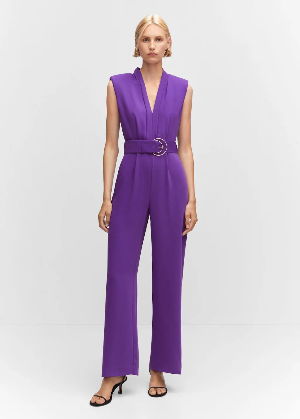 Belt long jumpsuit