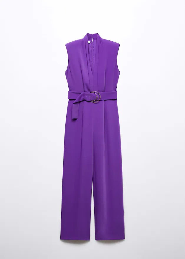 Belt long jumpsuit