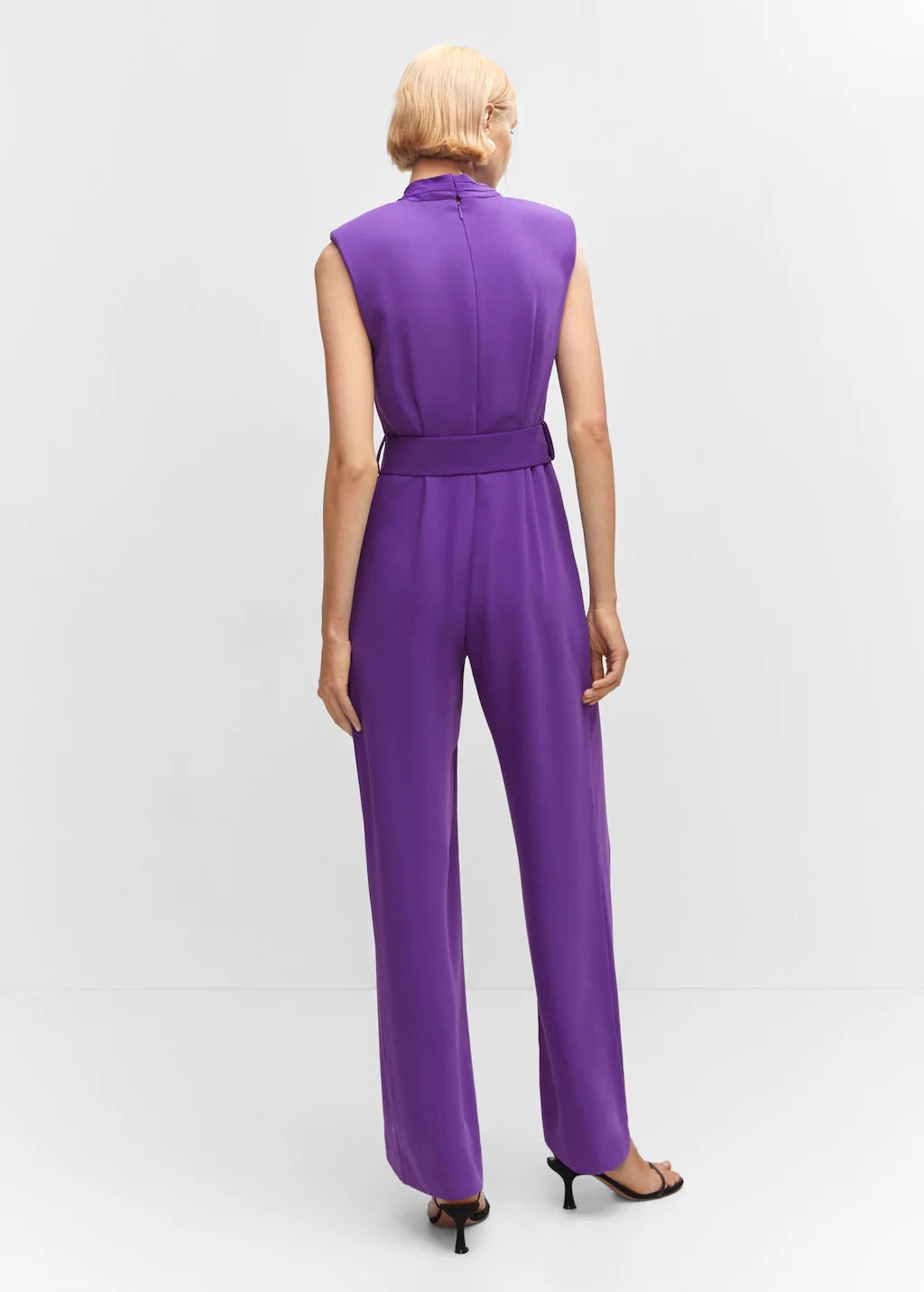 Belt long jumpsuit