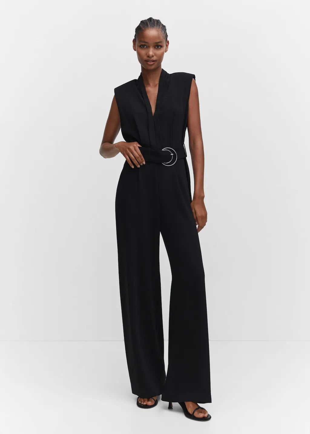 Belt long jumpsuit