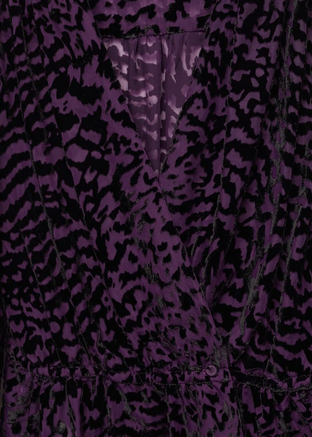 Animal-print velvet blouse - Laurel Morgan