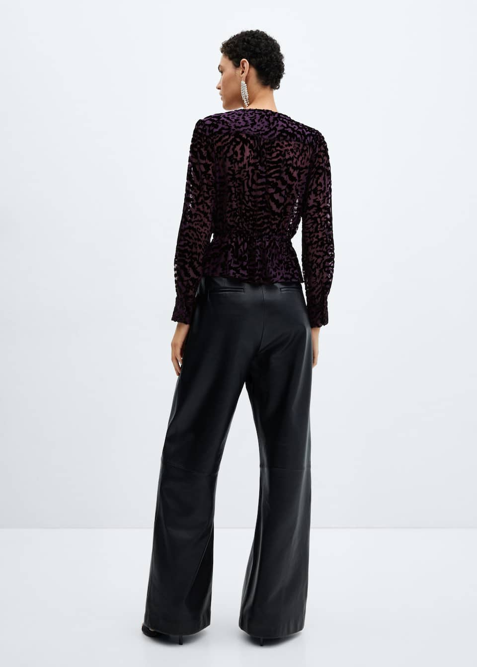 Animal-print velvet blouse - Laurel Morgan