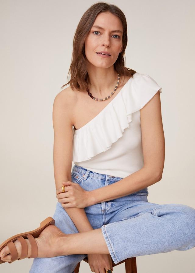 Asymmetric flounces top - Laurel Morgan