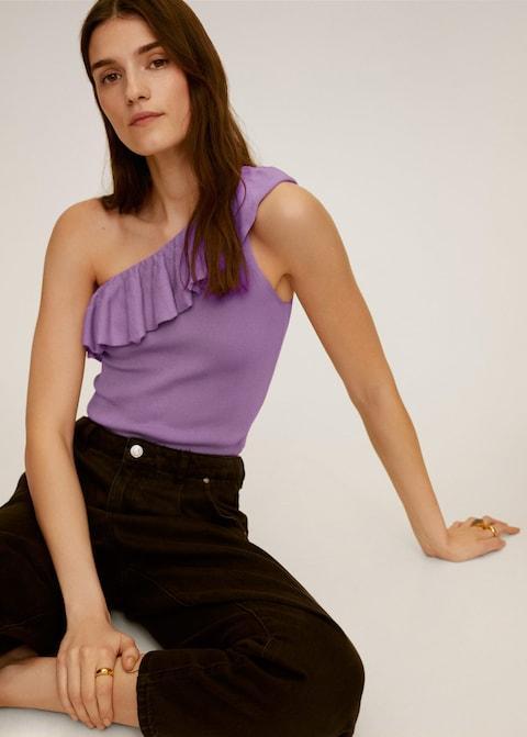 Asymmetric flounces top - Laurel Morgan