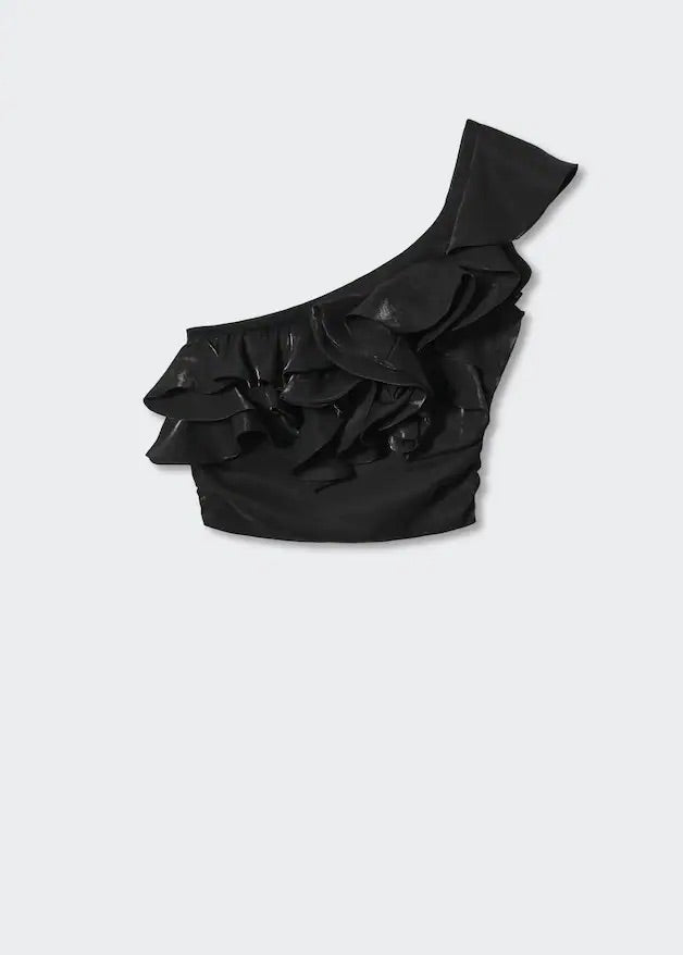 Asymmetric ruffled blouse - Laurel Morgan