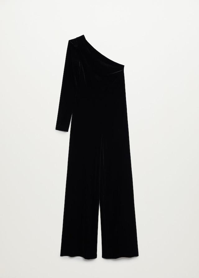 Asymmetric velvet jumpsuit - Laurel Morgan