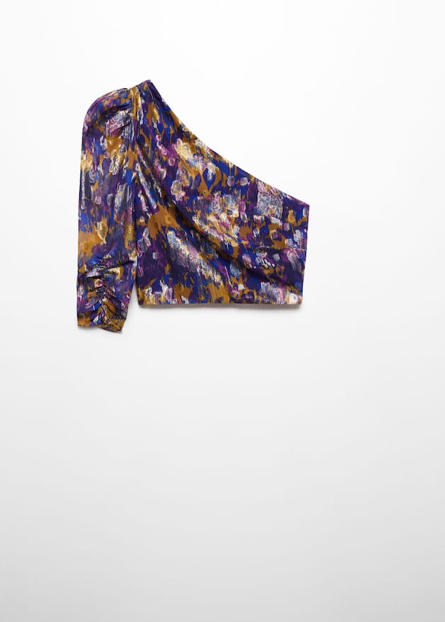 Asymmetrical printed blouse - Laurel Morgan