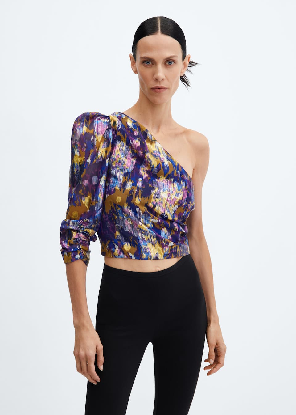 Asymmetrical printed blouse - Laurel Morgan