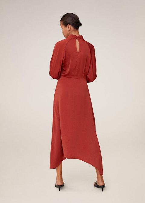 Asymmetrical satin dress - Laurel Morgan