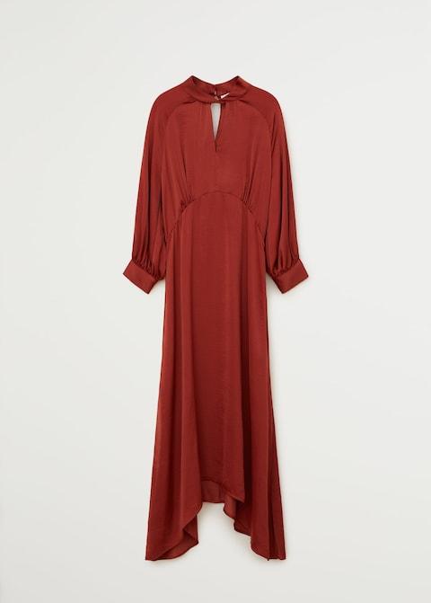 Asymmetrical satin dress - Laurel Morgan