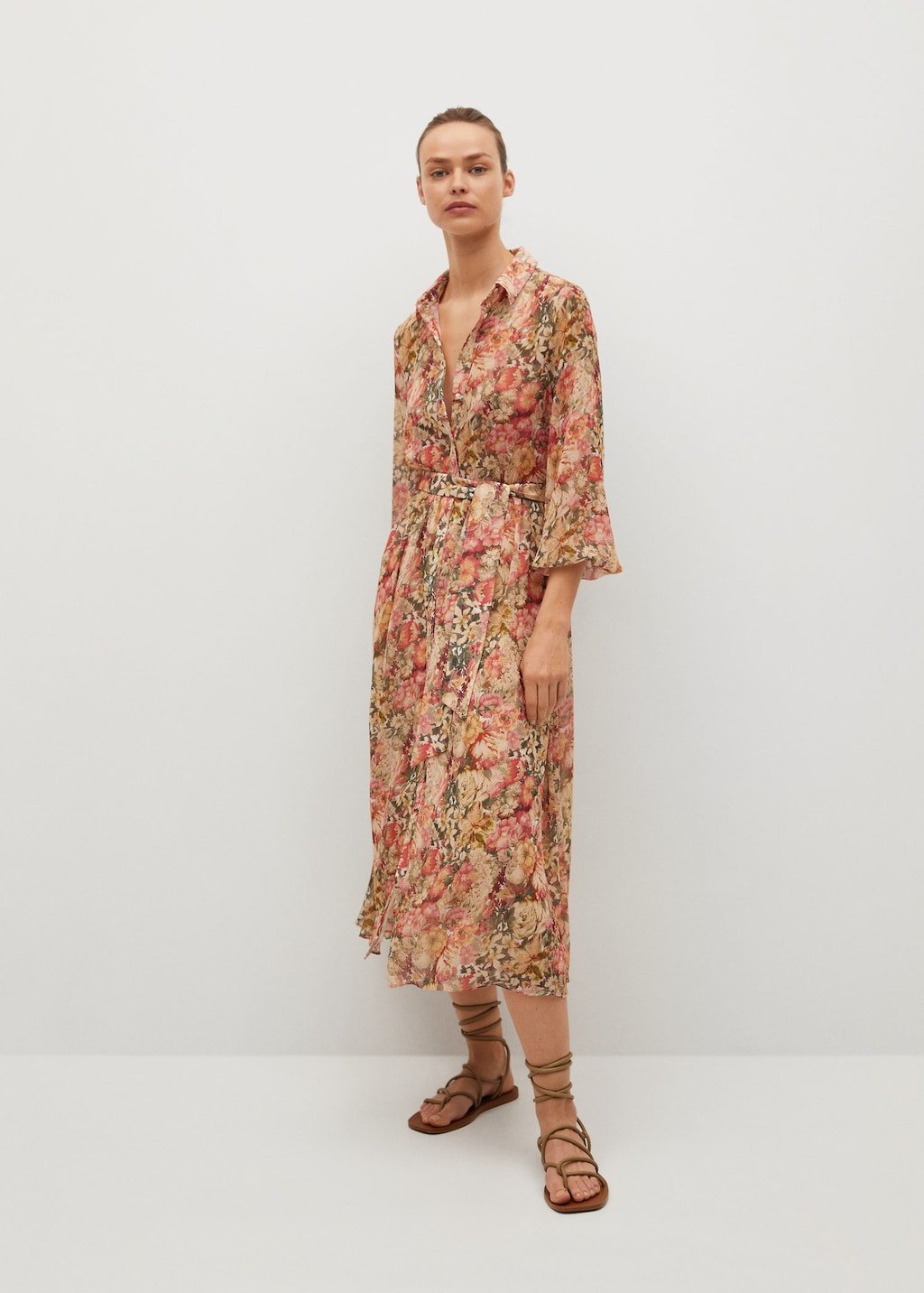 Belt floral dress - Laurel Morgan