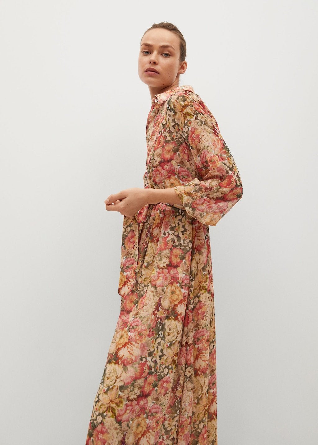 Belt floral dress - Laurel Morgan