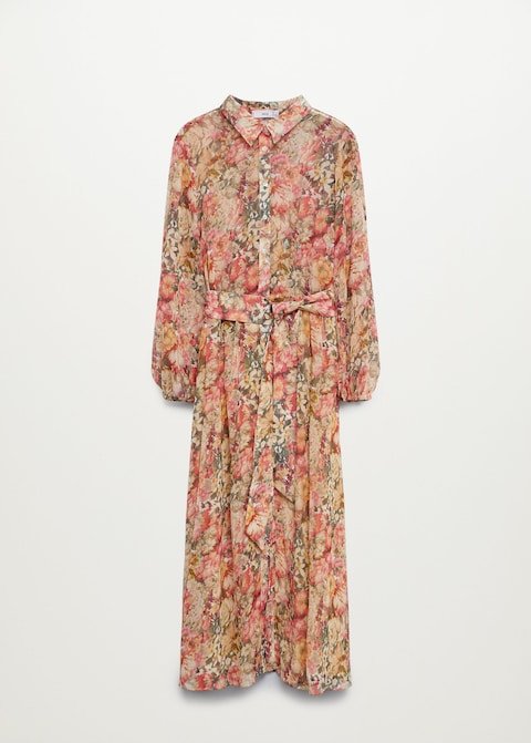 Belt floral dress - Laurel Morgan