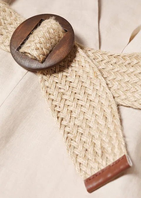 Belt linen dress - Laurel Morgan