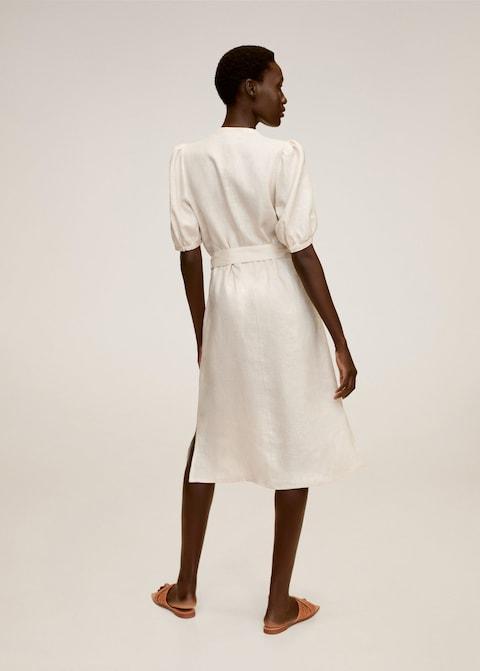 Belt linen dress - Laurel Morgan