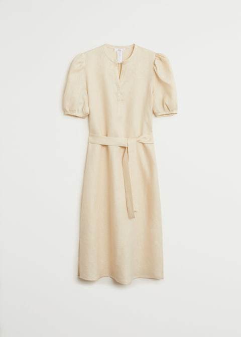 Belt linen dress - Laurel Morgan