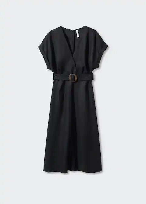 Belt linen dress - Laurel Morgan