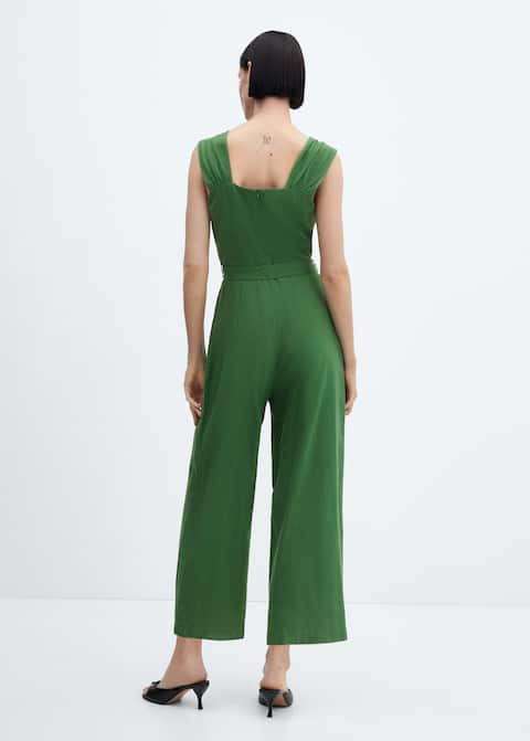 Belt linen jumpsuit - Laurel Morgan