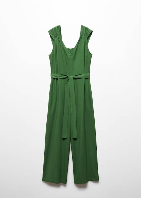 Belt linen jumpsuit - Laurel Morgan