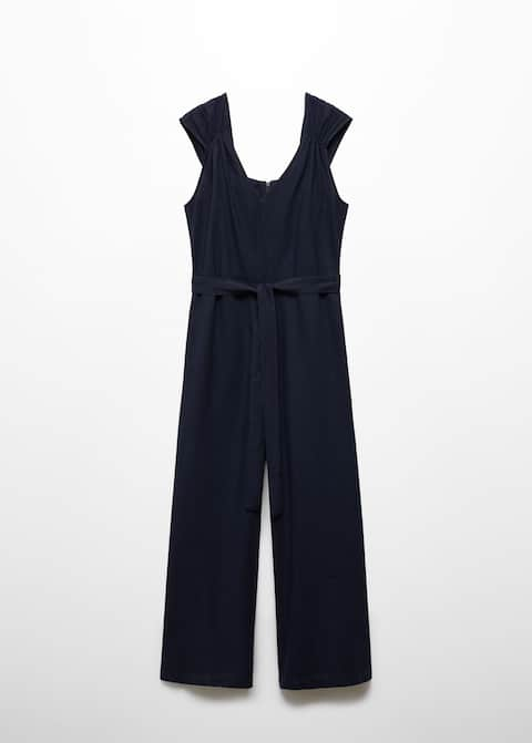 Belt linen jumpsuit - Laurel Morgan