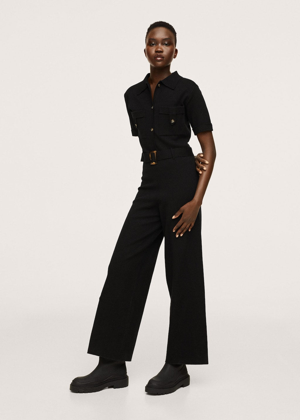 Belt long jumpsuit - Laurel Morgan